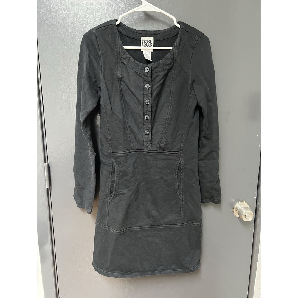 Prairie Underground Sz S Long Sleeve Pocket Button Knee Length Dress Womens